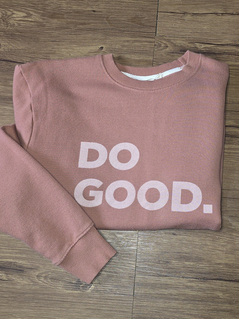 cotopaxi Rose Pink "DO GOOD." Crewneck Sweatshirt Size Small - Granolagirl